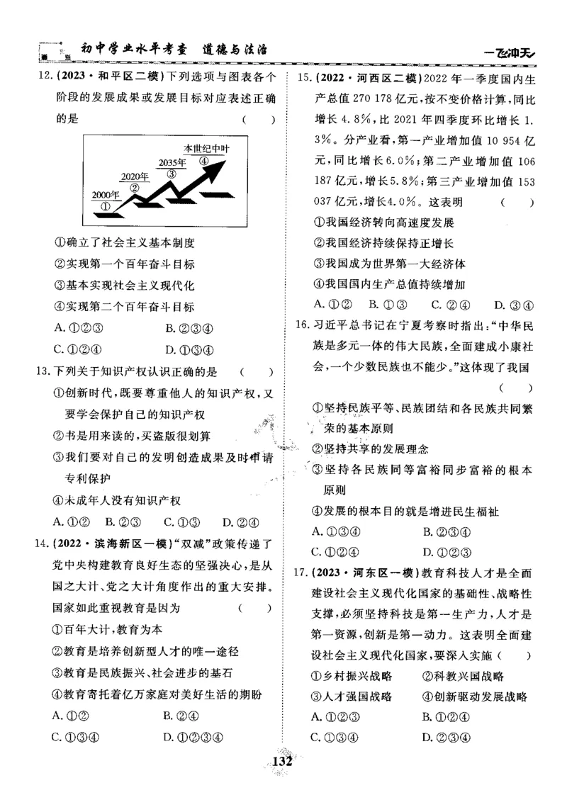 一飞冲天-初中学业水平考察-道法_《一飞冲天-中考专项》2026版_一飞冲天-中考专项精品试题分类（2024版）