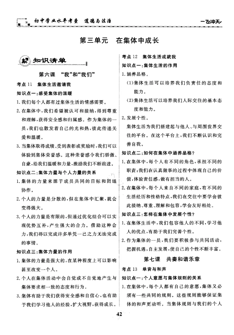 一飞冲天-初中学业水平考察-道法_《一飞冲天-中考专项》2026版_一飞冲天-中考专项精品试题分类（2024版）