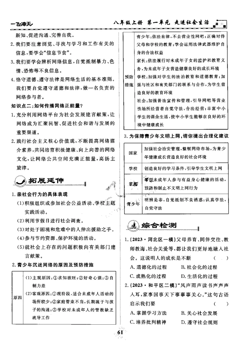 一飞冲天-初中学业水平考察-道法_《一飞冲天-中考专项》2026版_一飞冲天-中考专项精品试题分类（2024版）