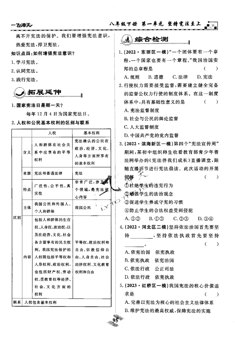 一飞冲天-初中学业水平考察-道法_《一飞冲天-中考专项》2026版_一飞冲天-中考专项精品试题分类（2024版）
