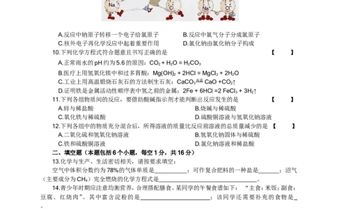 2008年河南省中考化学试卷及答案_中考真题_5.化学中考真题2015-2024年_地区卷_河南中考化学08-22河南省统一试卷）