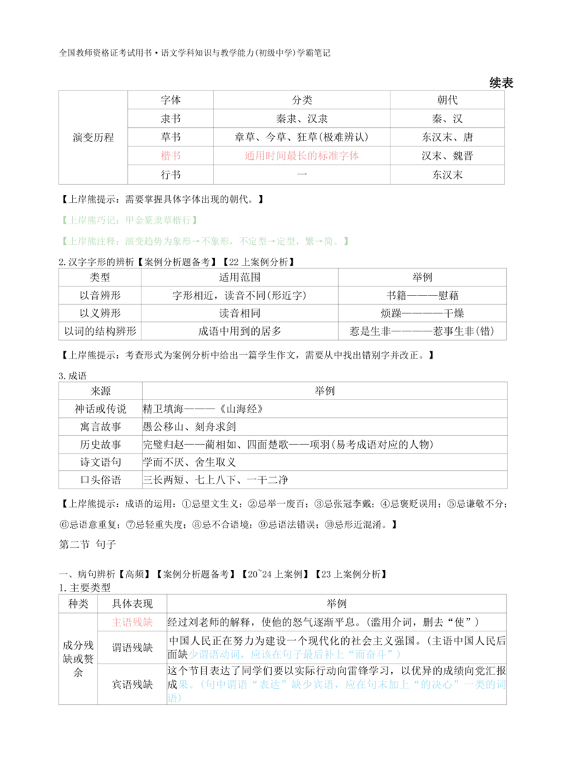 初中语文-学霸笔记44页_教资_初高中2026教资_26上资料（持续更新）_初中科三_初中科目三资料合集①_初中语文