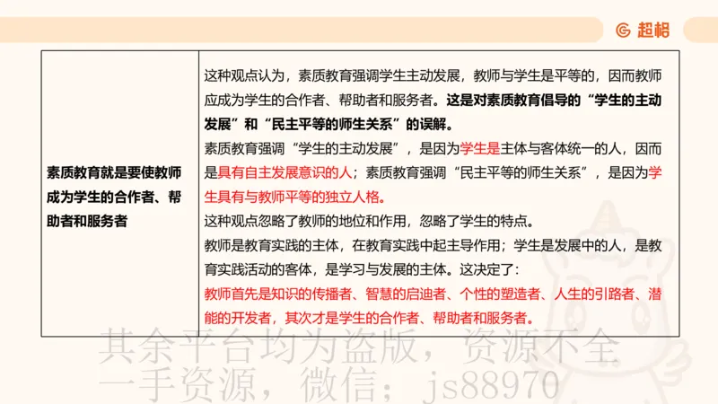 教育基础+课程辨析题_教资_CG26上教资笔试中学_0226上中学-教育知识与能力（更新中）_04辨析三步得分法