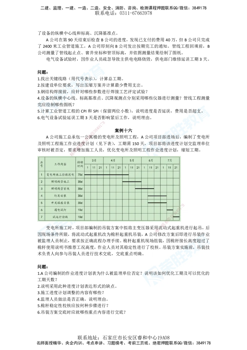 2025年一建机电狂飙120分电子版题目2管理部分_2026年一级建造师_2026年一建机电_2025年一建机电SVIP_04-冲刺串讲✿考点强化✿小灶集训_44-机电《集训狂飙班》王峰RS推荐_讲义