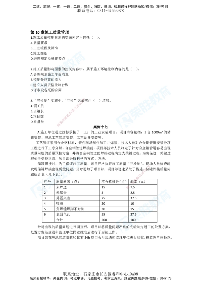 2025年一建机电狂飙120分电子版题目2管理部分_2026年一级建造师_2026年一建机电_2025年一建机电SVIP_04-冲刺串讲✿考点强化✿小灶集训_44-机电《集训狂飙班》王峰RS推荐_讲义