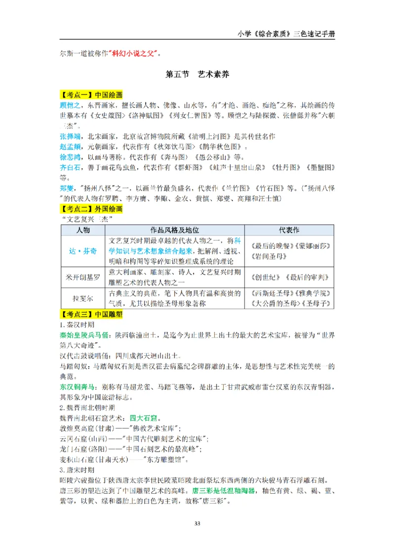 教师资格《小学综合素质》三色速记手册_扫描版_教资_教资笔试三色速记手册