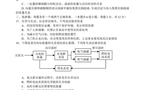 2012年山东省青岛市中考化学试题及答案_中考真题_5.化学中考真题2015-2024年_地区卷_山东省_青岛化学