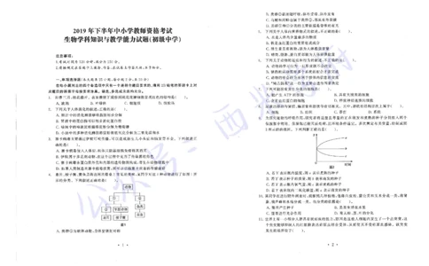 16年上-19年下-初中生物真题-题本_4-教培资料-26年最新资料-同步更新_初中高中教资_03科三专项（进去保存报考的学科即可）_01科目三FB网课、三色速记手册、知识点导图等推荐