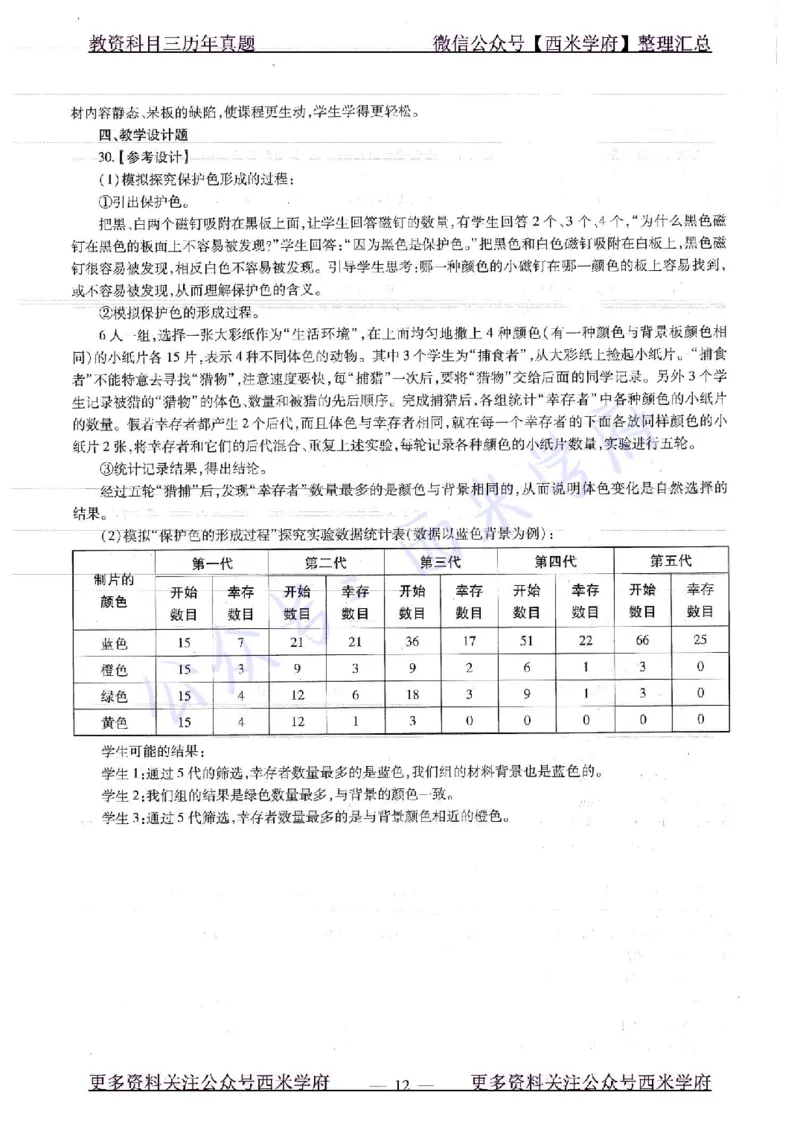 16下-19年上-初中生物真题-题本_4-教培资料-26年最新资料-同步更新_初中高中教资_03科三专项（进去保存报考的学科即可）_01科目三FB网课、三色速记手册、知识点导图等推荐