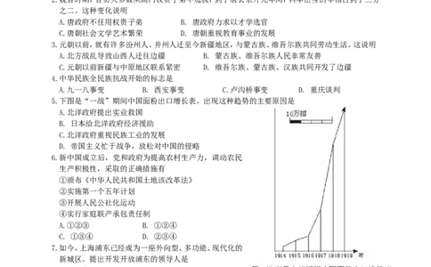 2010年山西省中考历史试题及答案_中考真题_6.历史中考真题2015-2024年_地区卷_山西中考历史2008---2022年（山西省统一试卷）
