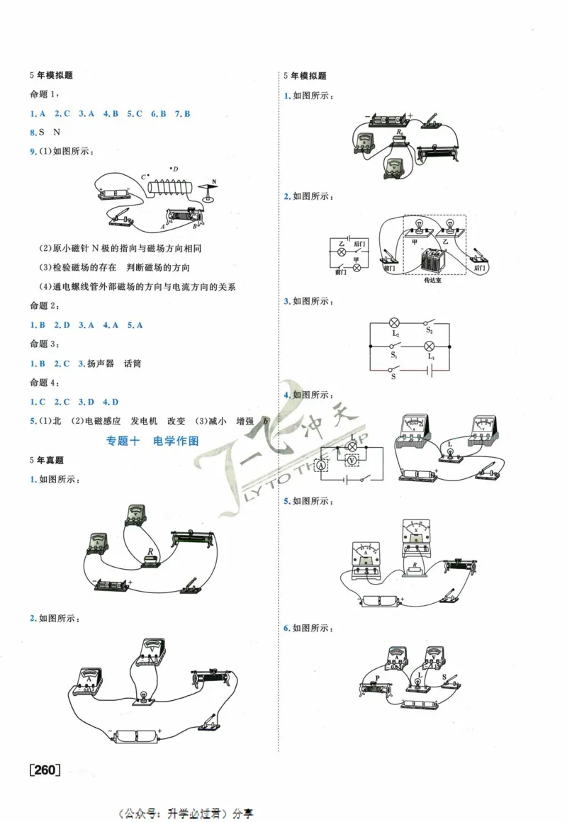 一飞冲天-中考专项精品试题分类-物理参考答案_《一飞冲天-中考专项》2026版_一飞冲天-中考专项精品试题分类（2024版）