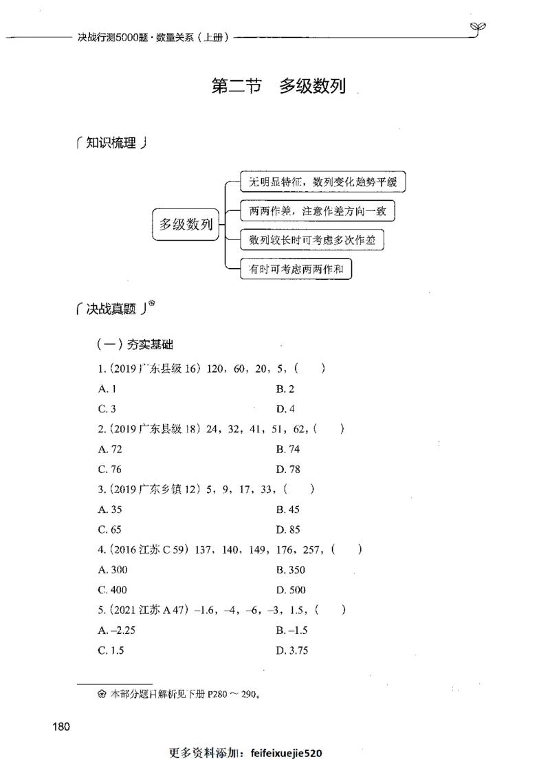 07数量关系（题本）_26吉林考备考资料包_11省考刷题包_04决战行测5000题_行测5000题2021年7月版次