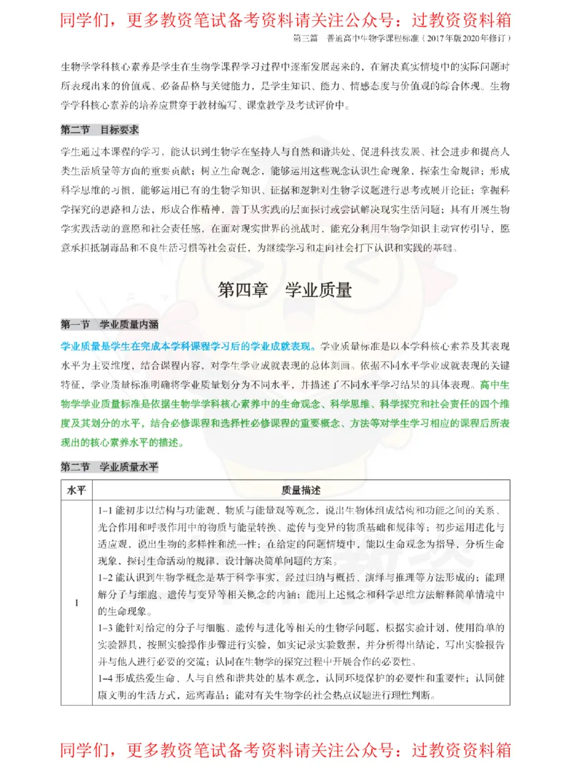 高中生物-课程标准_教资_初高中2026教资_26上资料（持续更新）_高中科三_高中科目三资料包合集②_高中生物