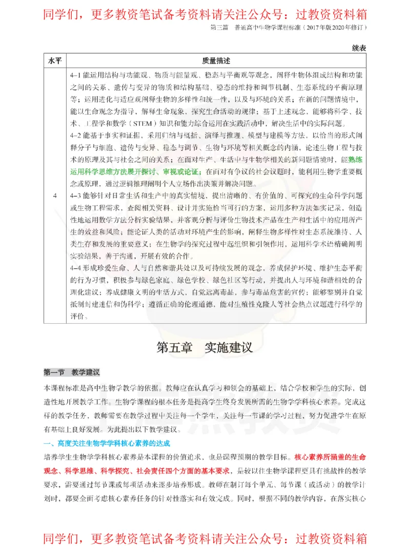 高中生物-课程标准_教资_初高中2026教资_26上资料（持续更新）_高中科三_高中科目三资料包合集②_高中生物