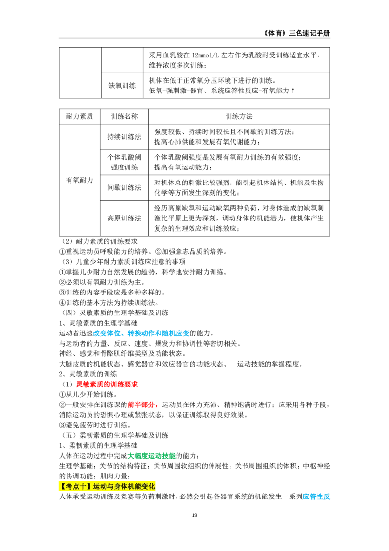 教师资格《（高中）体育与健康》三色速记手册_教资_33教资笔试历年真题汇总（科一+科二+科三）_科三真题_02高中科三各科电子资料包合集_体育（资料文档）_高中体育