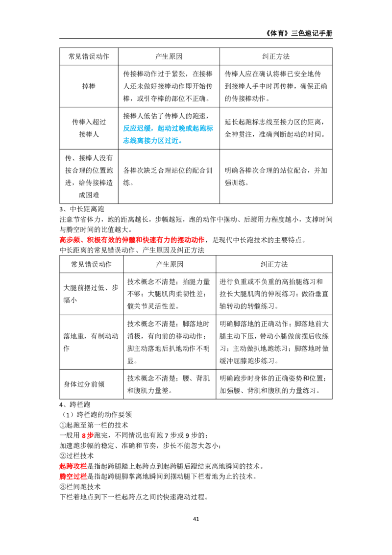 教师资格《（高中）体育与健康》三色速记手册_教资_33教资笔试历年真题汇总（科一+科二+科三）_科三真题_02高中科三各科电子资料包合集_体育（资料文档）_高中体育