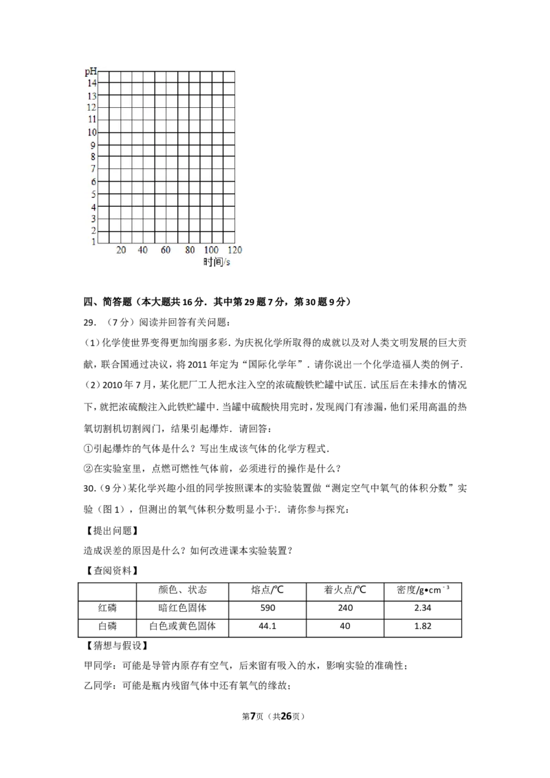 2011年广西柳州市中考化学试卷及解析_中考真题_5.化学中考真题2015-2024年_地区卷_广西省_柳州中考化学10-22