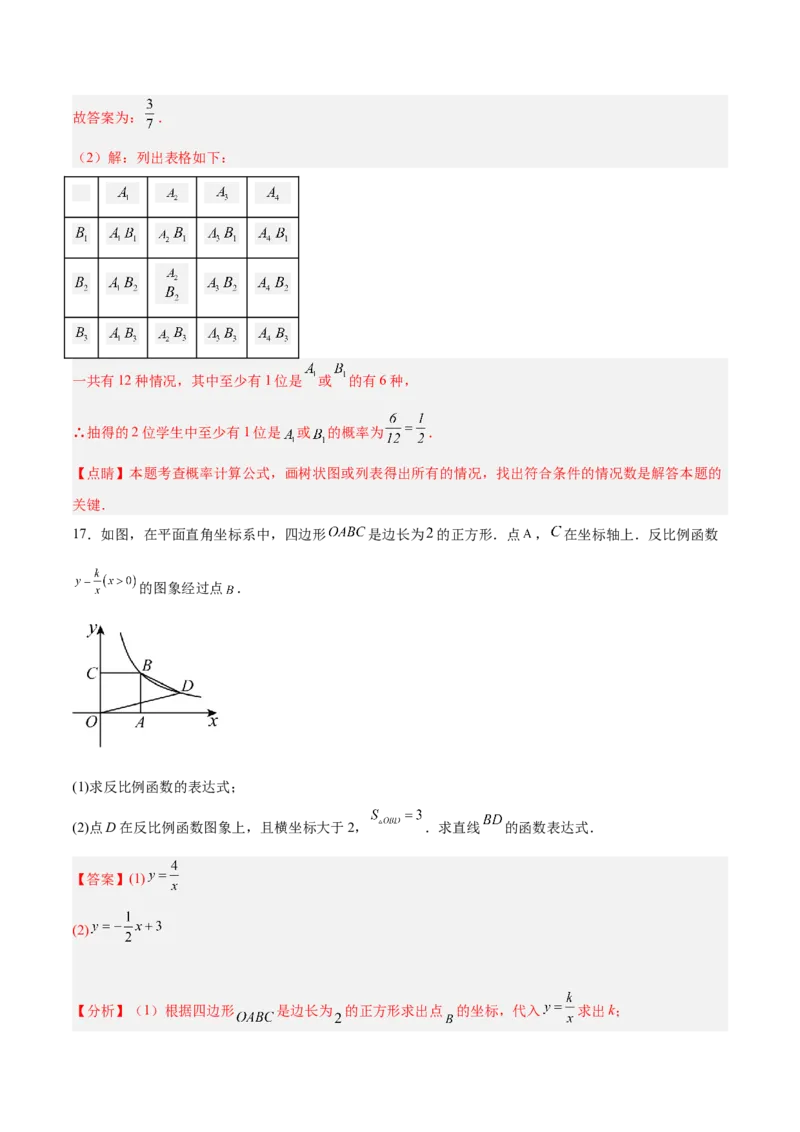 数学（全解全析）_2数学总复习_赠送：2024中考模拟题数学_押题预测_2024年中考押题预测卷01（江西卷）-数学（含考试版、全解全析、参考答案、答题卡）
