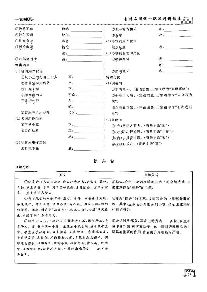 一飞冲天-中考专项精品试题分类-语文古诗文阅读+默写精讲精练_《一飞冲天-中考专项》2026版_一飞冲天-中考专项（2026版）