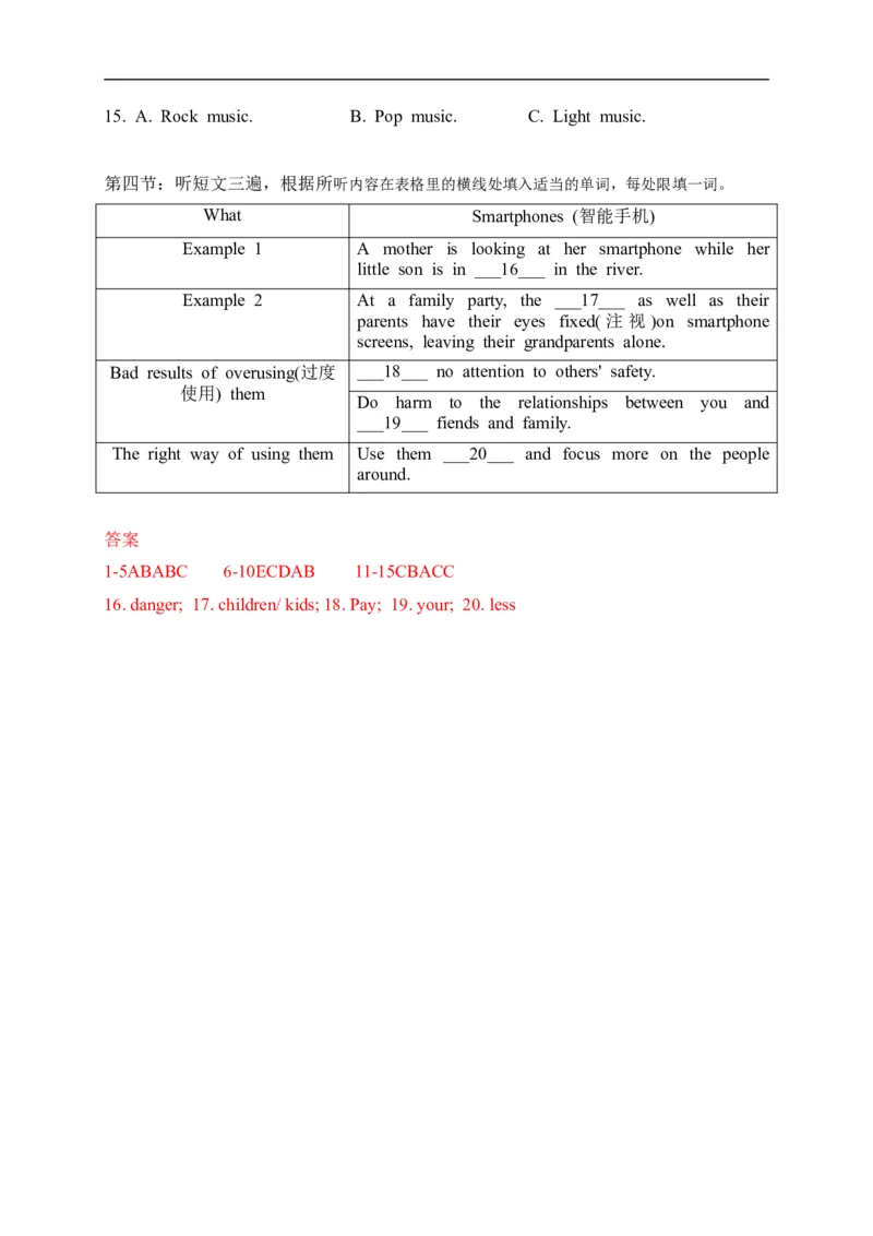 01贵州省黔东南州-2020年各地中考英语听力真题合集_中考真题_3.英语中考真题2015-2024年_2020全国多省多地中考英语真题145份_01贵州省黔东南州-2020年各地中考英语听力真题合集