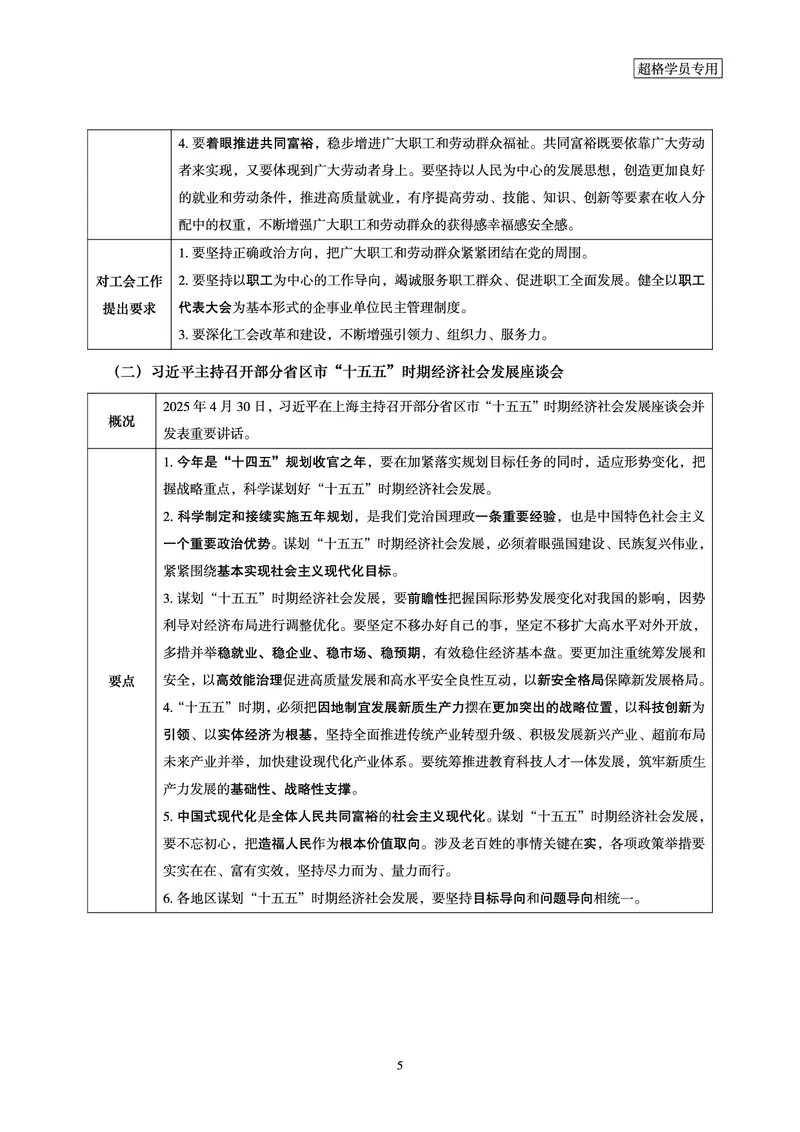 2025年5月时政讲练（上）讲义_2026考公资料_（05）超格_超格时政_时政2025超格时政讲练班⭐⭐⭐_讲义