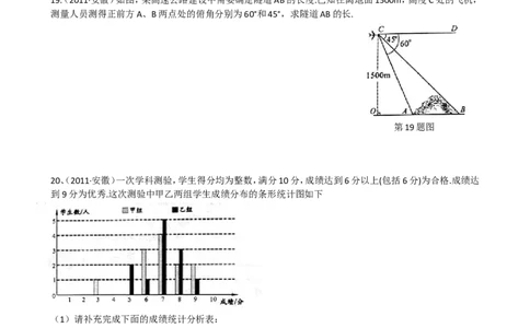 2011年安徽中考数学试题及答案_中考真题_2.数学中考真题2015-2024年_地区卷_安徽数学08-22