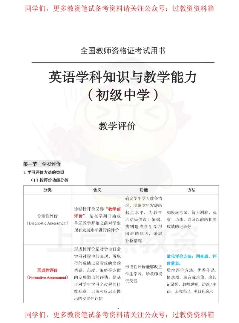 初中英语-教学评价_教资_初高中2026教资_26上资料（持续更新）_初中科三_初中科目三资料合集①_初中英语