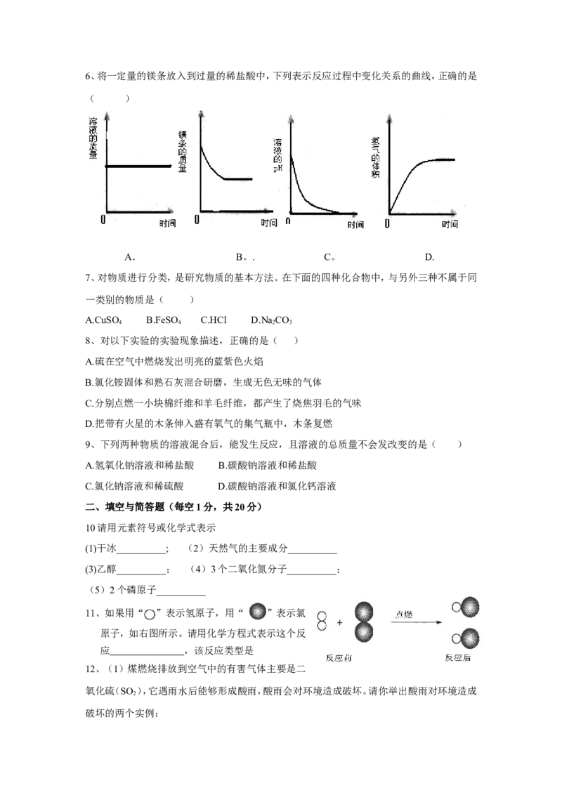 2009年山东省临沂市中考化学试题及答案_中考真题_5.化学中考真题2015-2024年_地区卷_山东省_临沂化学08-21
