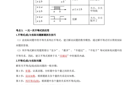 2025年中考数学一轮复习学案：2.4一元一次不等式（组）（教师版）_2数学总复习_2025中考复习资料_2025年中考数学一轮复习学案（全国通用）