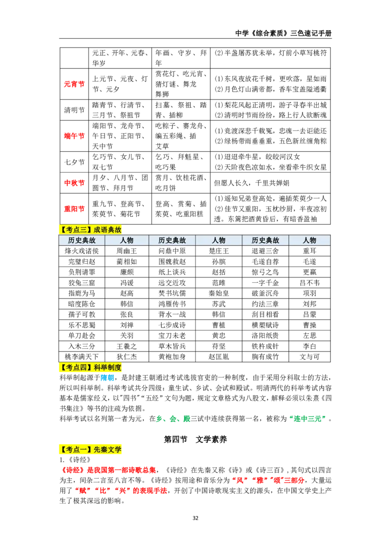 教师资格《中学综合素质》三色速记手册_教资_32教师资格证三色笔记