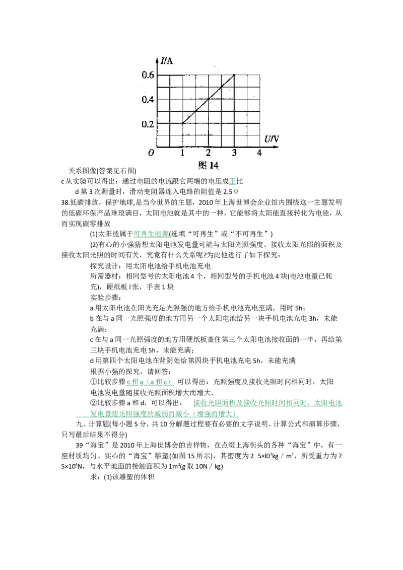 2010年山西省中考物理试题及答案(word版)_中考真题_4.物理中考真题2015-2024年_地区卷_山西中考物理2008---2022年（山西省统一试卷）