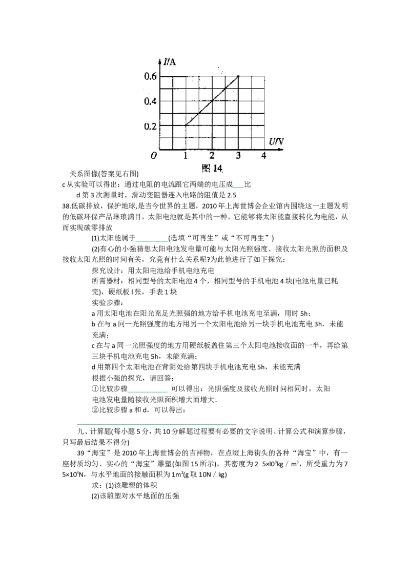 2010年山西省中考物理试题及答案(word版)_中考真题_4.物理中考真题2015-2024年_地区卷_山西中考物理2008---2022年（山西省统一试卷）
