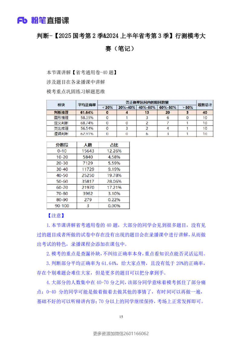2024.01.21+判断-2025国考第2季&2024上半年省考第3季行测模考大赛（曹佳宇）（讲义+笔记）_2026考公资料_（63）粉笔模考解析_模考2025国考省考FB模考：更新中(1)_2025国考模考解析02季
