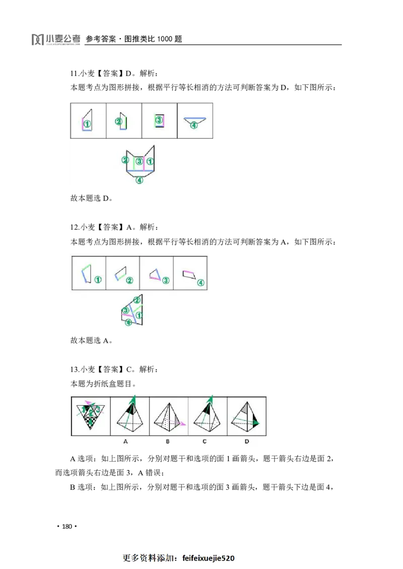 2020小麦图推类比1000题-答案_26吉林考备考资料包_11省考刷题包_09行测6000题