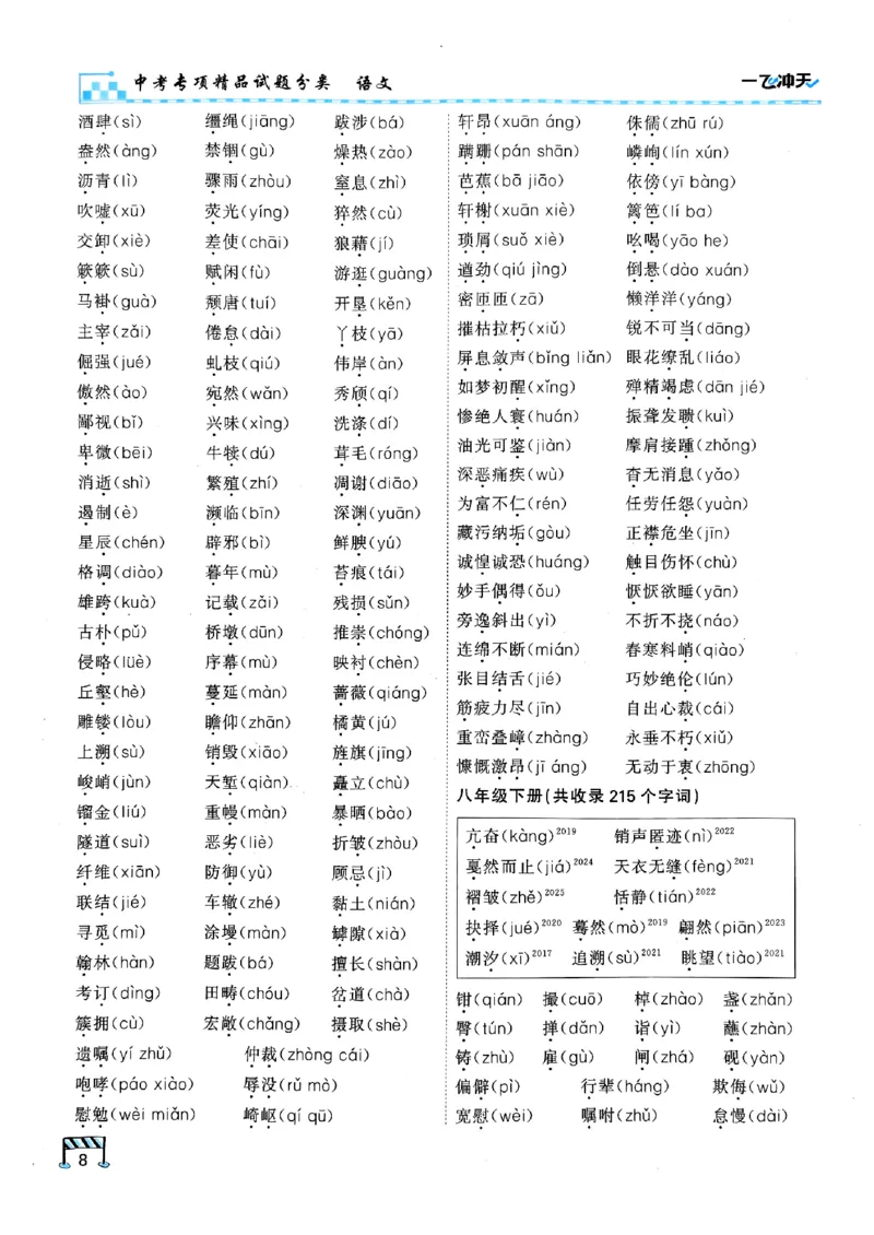 一飞冲天-中考专项精品试题分类-语文_《一飞冲天-中考专项》2026版_一飞冲天-中考专项（2026版）