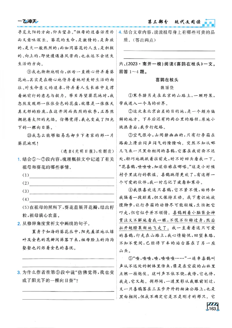 一飞冲天-中考专项精品试题分类-语文_《一飞冲天-中考专项》2026版_一飞冲天-中考专项（2026版）