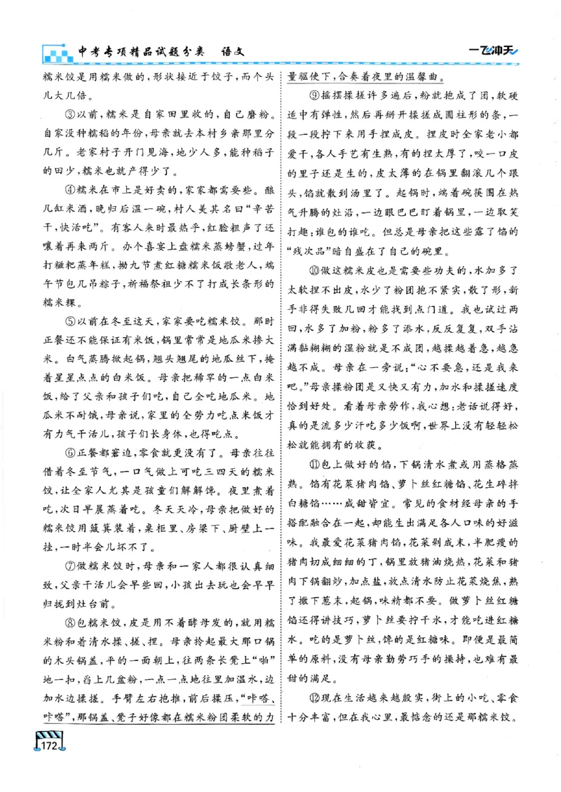 一飞冲天-中考专项精品试题分类-语文_《一飞冲天-中考专项》2026版_一飞冲天-中考专项（2026版）