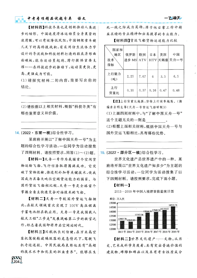 一飞冲天-中考专项精品试题分类-语文_《一飞冲天-中考专项》2026版_一飞冲天-中考专项（2026版）