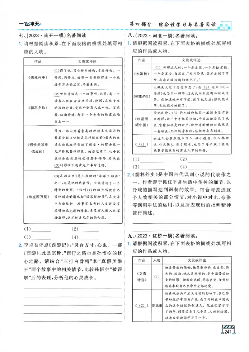 一飞冲天-中考专项精品试题分类-语文_《一飞冲天-中考专项》2026版_一飞冲天-中考专项（2026版）