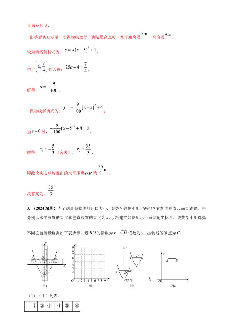 2025年中考数学一轮复习学案：3.5二次函数的应用（教师版）_2数学总复习_2025中考复习资料_2025年中考数学一轮复习学案（全国通用）