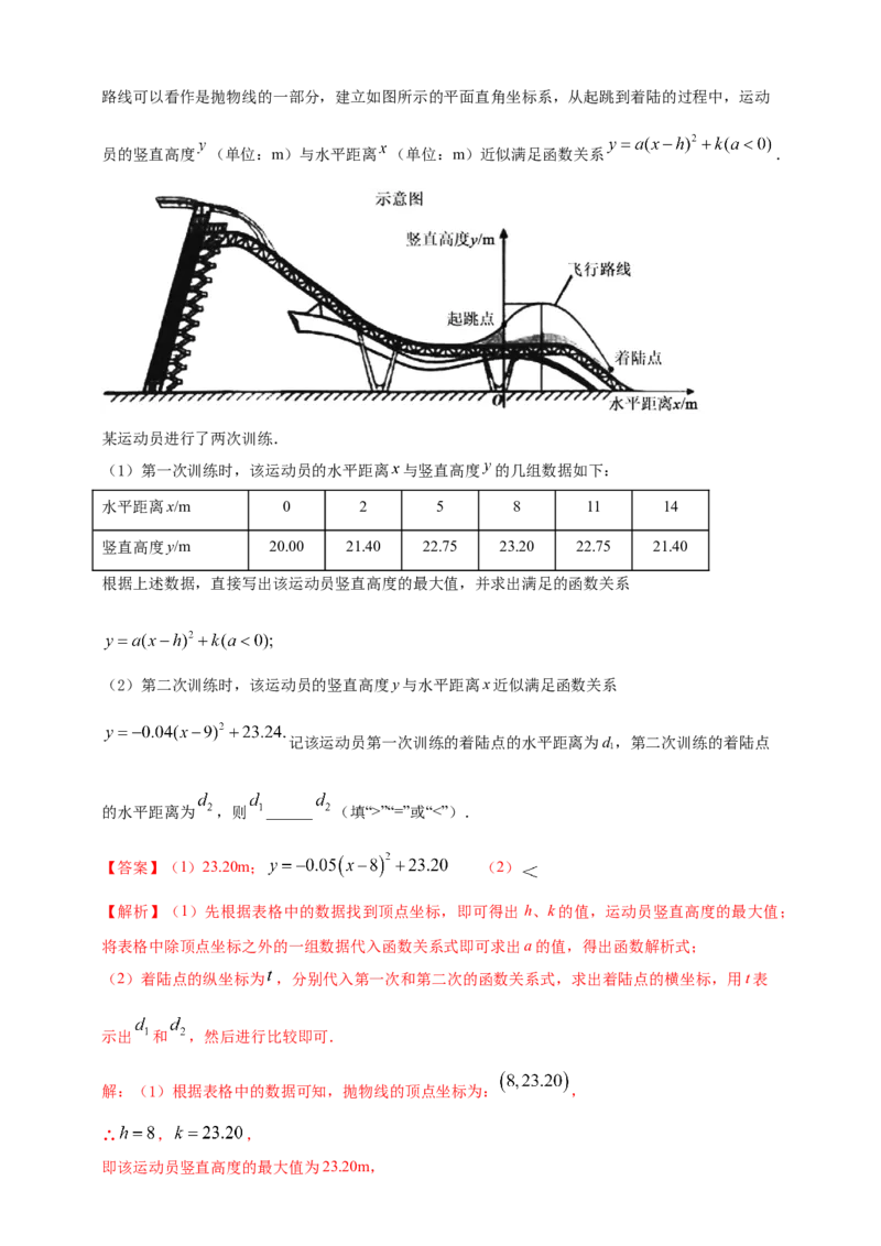 2025年中考数学一轮复习学案：3.5二次函数的应用（教师版）_2数学总复习_2025中考复习资料_2025年中考数学一轮复习学案（全国通用）
