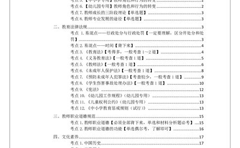 科一重难点_教资_必背重难点知识点