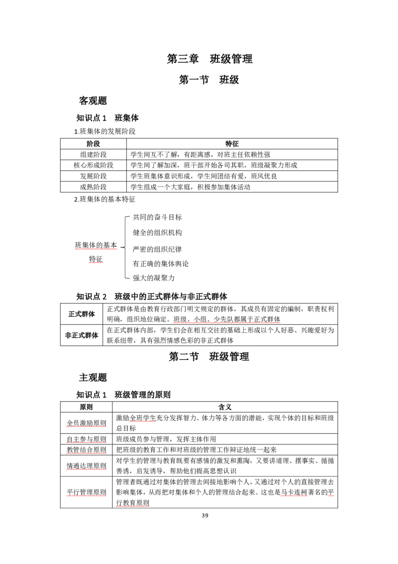 小学教育教学知识与能力考前必备知识清单&middot;小学_教资_教资笔试高频考点清单（科一+科二）