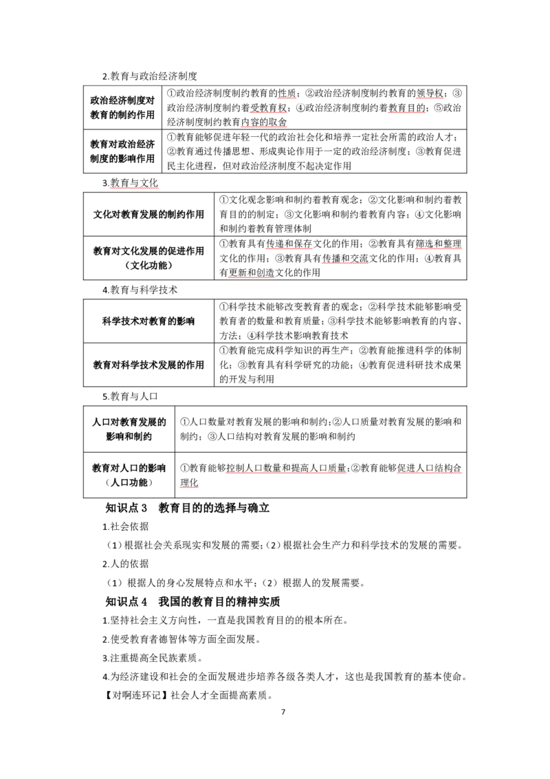 小学教育教学知识与能力考前必备知识清单&middot;小学_教资_教资笔试高频考点清单（科一+科二）