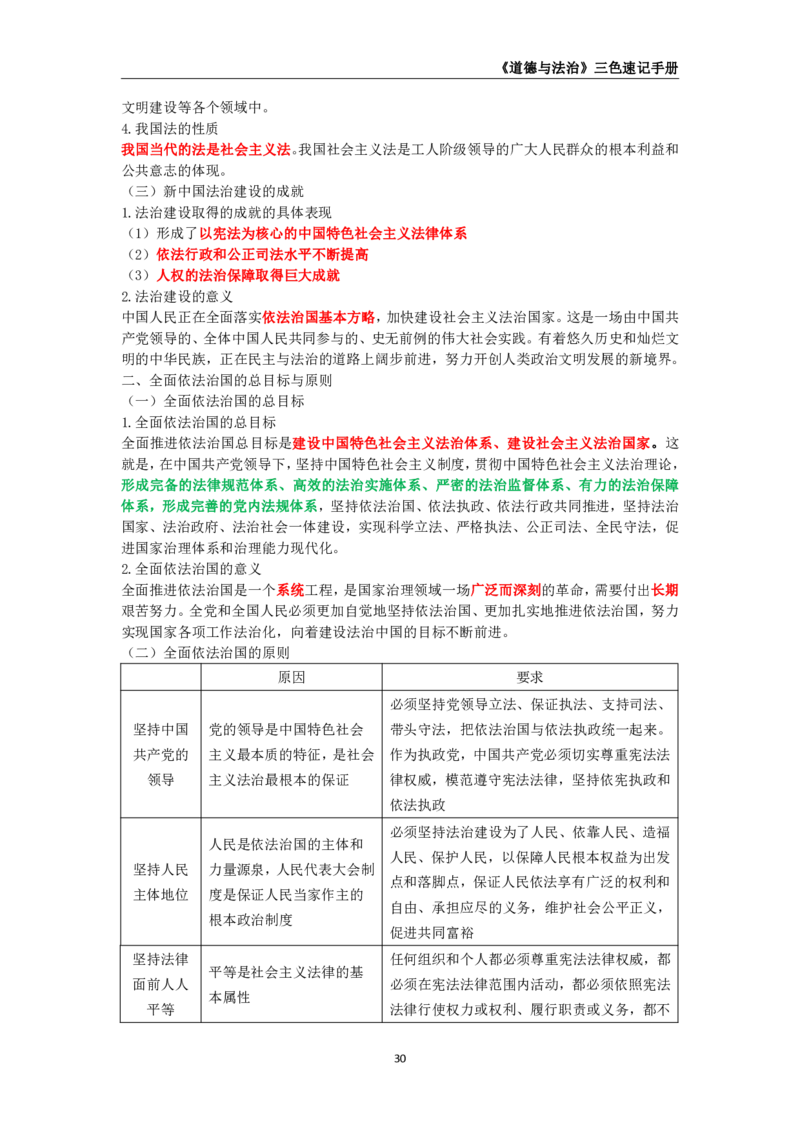 教师资格《（初中）道德与法治》三色速记手册_教资_33教资笔试历年真题汇总（科一+科二+科三）_科三真题_02初中科三各科电子资料包合集_政治（资料文档）