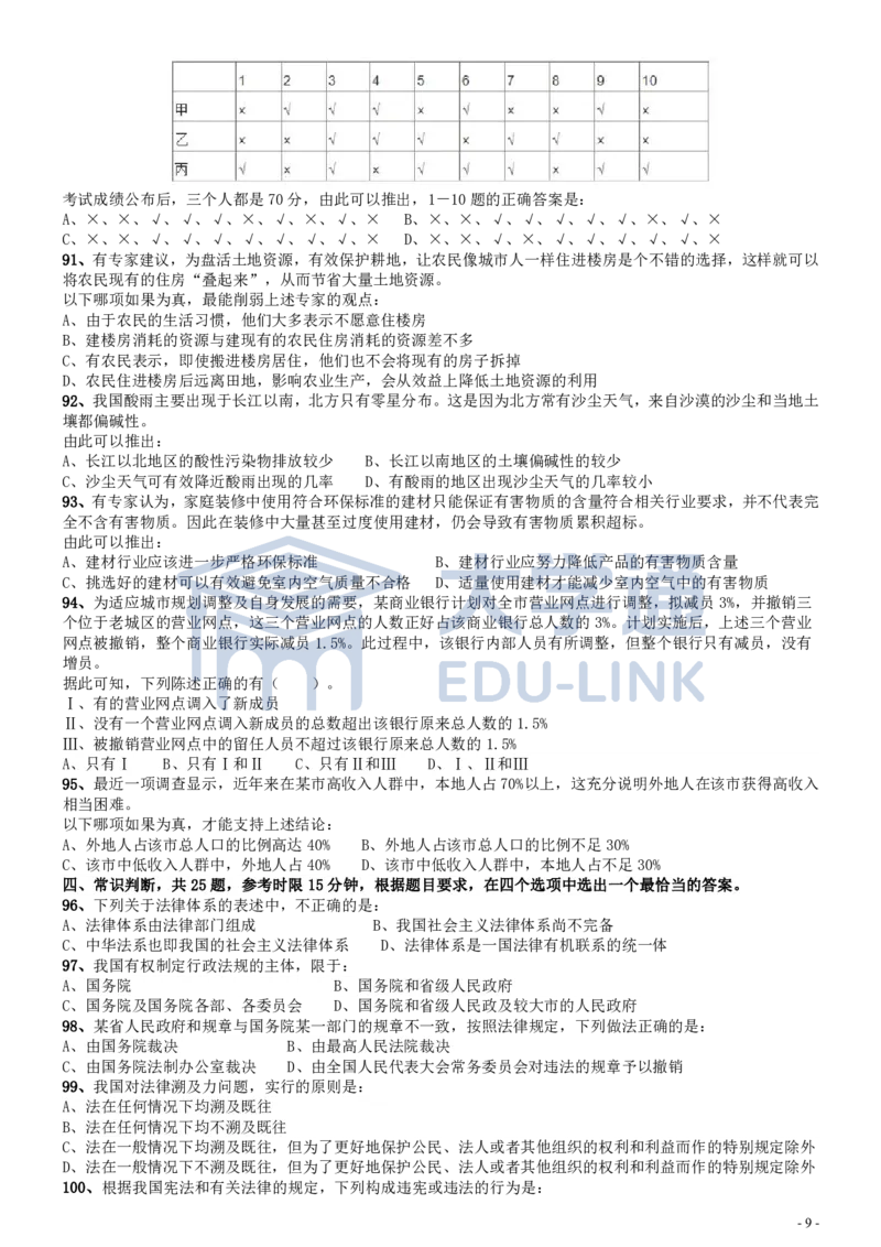 2008年国家公务员考试《行测》真题卷_2000-2025国考行测PDF