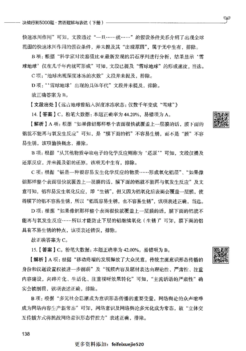 04言语表达（答案）2023年5月版_26吉林考备考资料包_11省考刷题包_04决战行测5000题_行测5000题2023年5月版次
