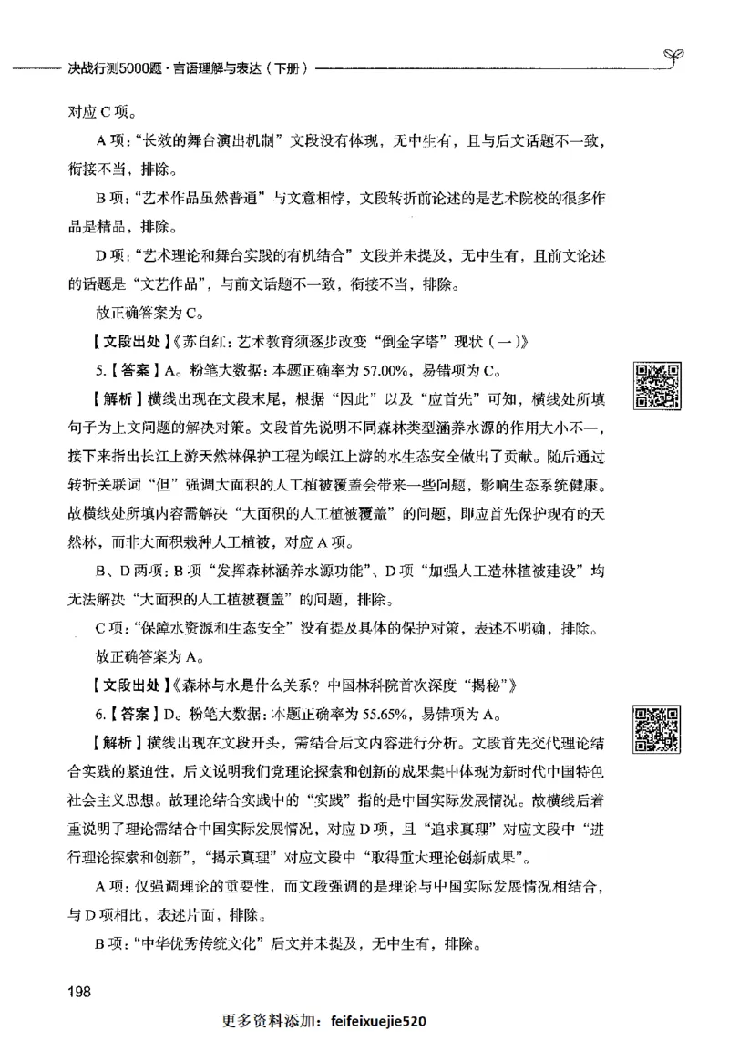 04言语表达（答案）2023年5月版_26吉林考备考资料包_11省考刷题包_04决战行测5000题_行测5000题2023年5月版次