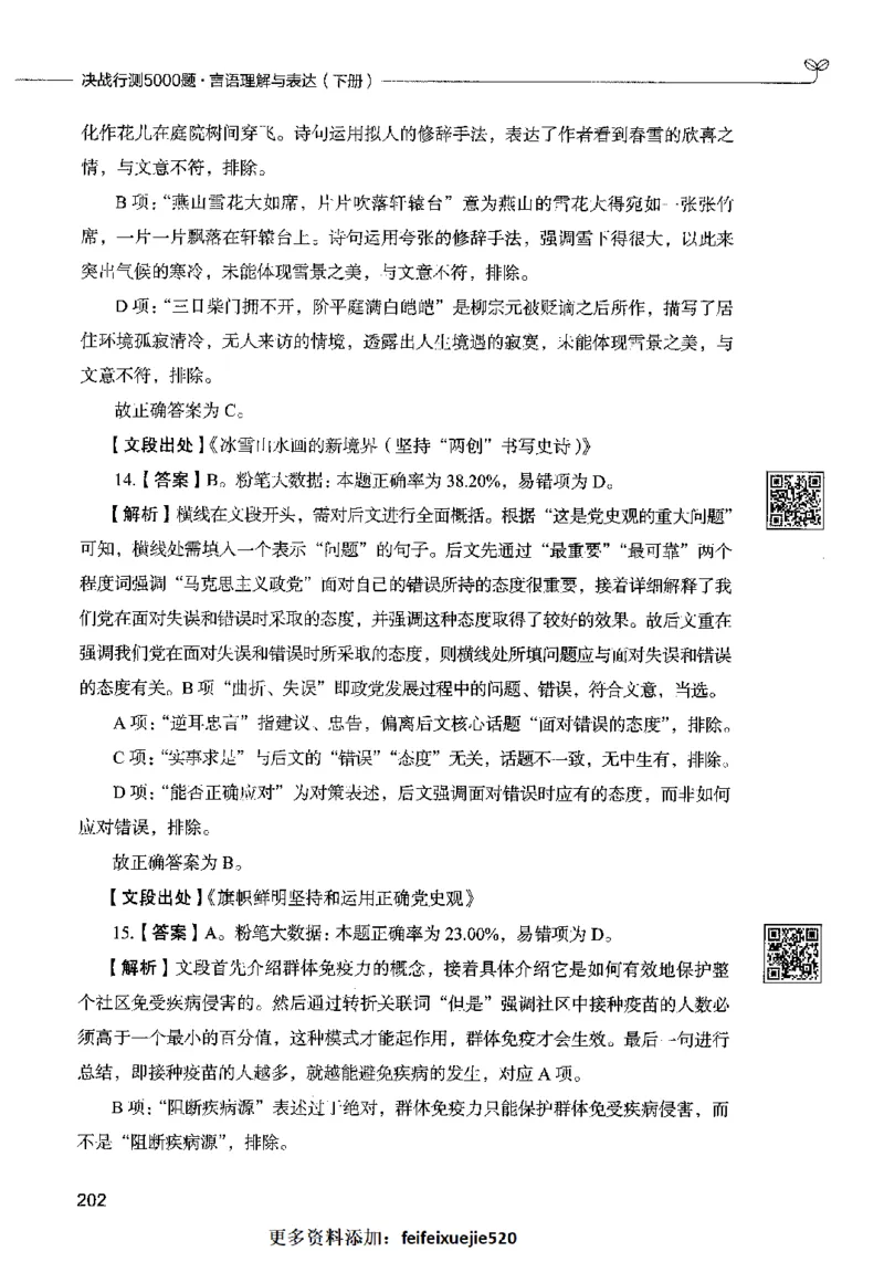 04言语表达（答案）2023年5月版_26吉林考备考资料包_11省考刷题包_04决战行测5000题_行测5000题2023年5月版次