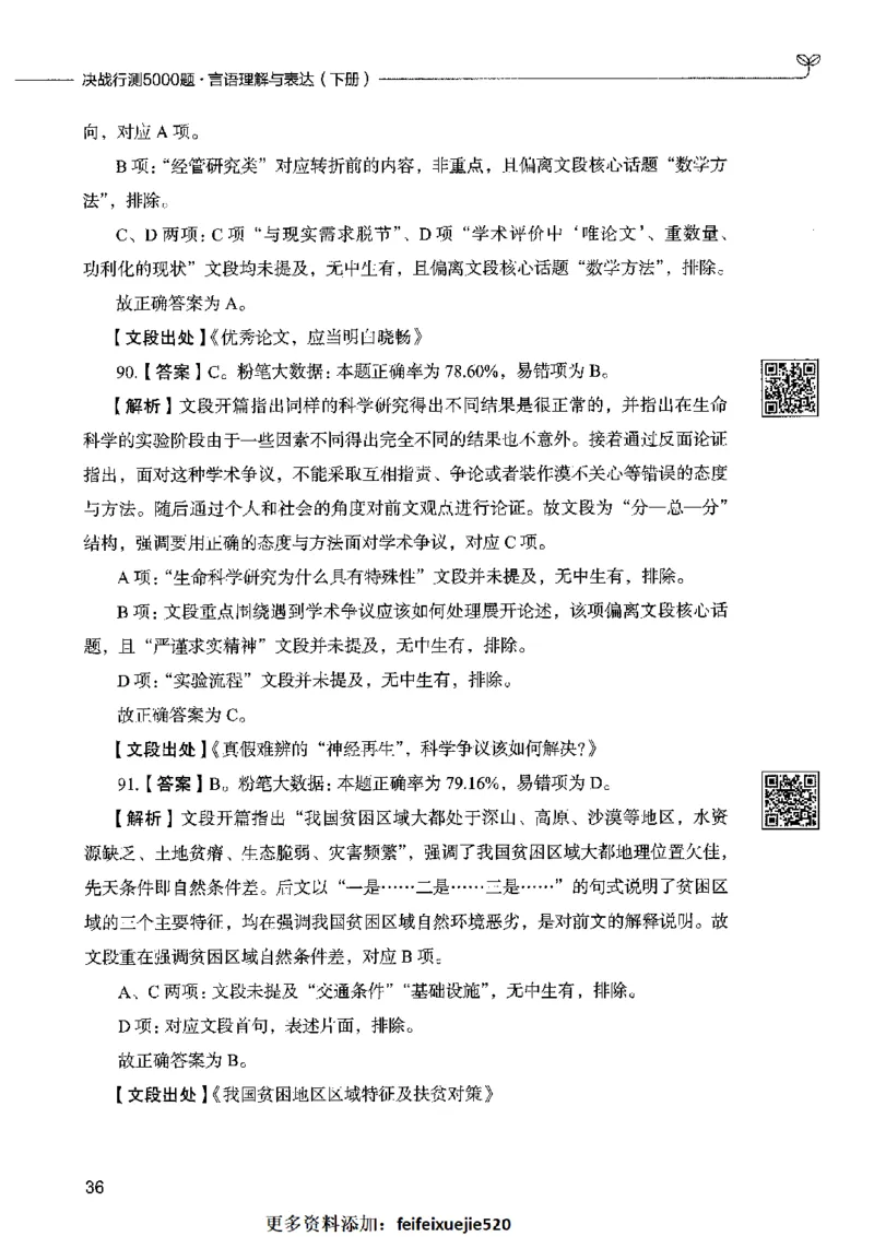 04言语表达（答案）2023年5月版_26吉林考备考资料包_11省考刷题包_04决战行测5000题_行测5000题2023年5月版次